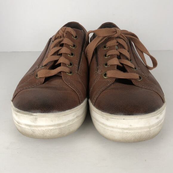 SALVIA Shoes Women's Sz 40 EU 9‎ US Brown Leather Lace Up Comfort Sneakers - Picture 5 of 12